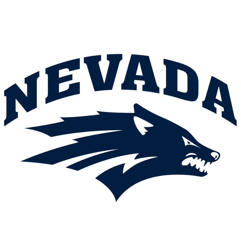 Nevada wolf logo on black background